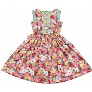 Matilda Jane Sleeveless Floral Midi Dress Women's Small Adjustable Waist